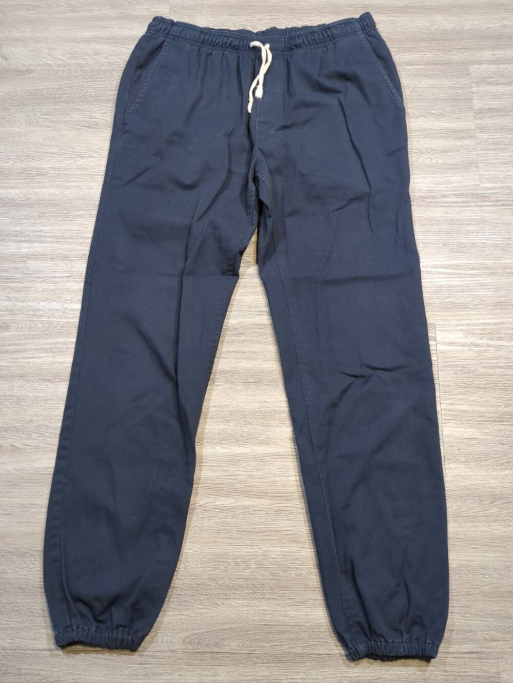 Gustin Joggers Men's Medium Drawstring Cotton Navy Blue